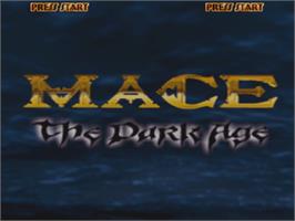 Title screen of Mace: The Dark Age on the Arcade.