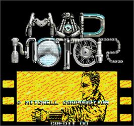 Title screen of Mad Motor on the Arcade.