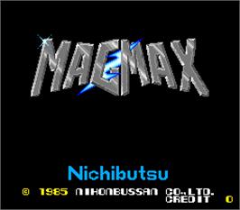 Title screen of Mag Max on the Arcade.