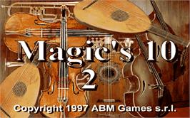 Title screen of Magic's 10 2 on the Arcade.
