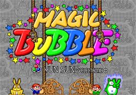 Title screen of Magic Bubble on the Arcade.