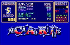 Title screen of Magic Card II on the Arcade.