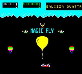 Title screen of Magic Fly on the Arcade.