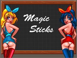 Title screen of Magic Sticks on the Arcade.