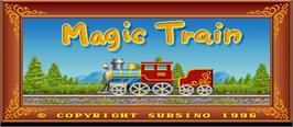 Title screen of Magic Train on the Arcade.