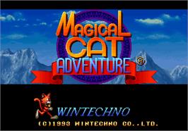 Title screen of Magical Cat Adventure on the Arcade.