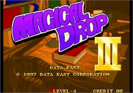 Title screen of Magical Drop III on the Arcade.