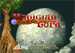 Title screen of Magician Lord on the Arcade.