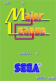 Title screen of Major League on the Arcade.