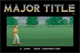 Title screen of Major Title on the Arcade.