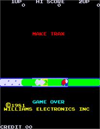 Title screen of Make Trax on the Arcade.