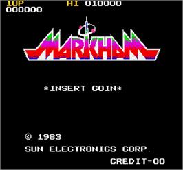 Title screen of Markham on the Arcade.