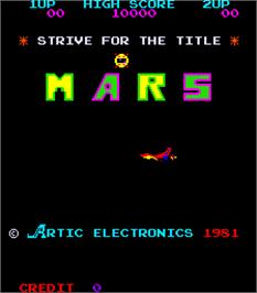 Title screen of Mars on the Arcade.