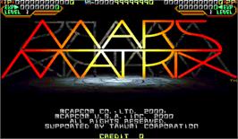 Title screen of Mars Matrix: Hyper Solid Shooting on the Arcade.