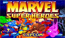 Title screen of Marvel Super Heroes on the Arcade.