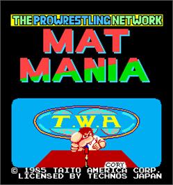 Title screen of Mat Mania on the Arcade.