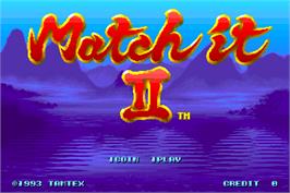 Title screen of Match It II on the Arcade.