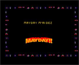 Title screen of Mayday on the Arcade.