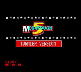 Title screen of Megatouch 5 Turnier Version on the Arcade.