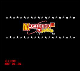 Title screen of Megatouch III on the Arcade.