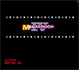 Title screen of Megatouch IV on the Arcade.