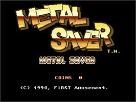 Title screen of Metal Saver on the Arcade.