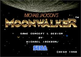 Title screen of Michael Jackson's Moonwalker on the Arcade.