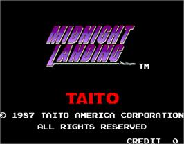 Title screen of Midnight Landing on the Arcade.