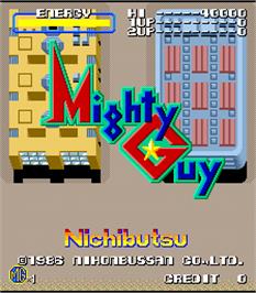 Title screen of Mighty Guy on the Arcade.