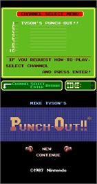 Title screen of Mike Tyson's Punch-Out!! on the Arcade.