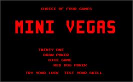Title screen of Mini Vegas 4in1 on the Arcade.