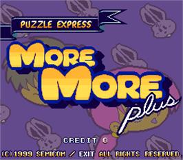 Title screen of More More Plus on the Arcade.