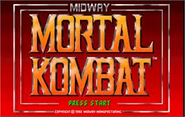 Title screen of Mortal Kombat on the Arcade.