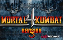 Title screen of Mortal Kombat 4 on the Arcade.