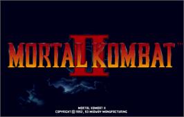 Title screen of Mortal Kombat II Challenger on the Arcade.