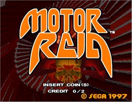 Title screen of Motor Raid on the Arcade.