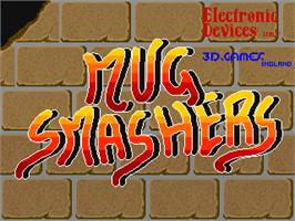 Title screen of Mug Smashers on the Arcade.