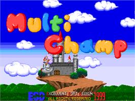 Title screen of Multi Champ on the Arcade.