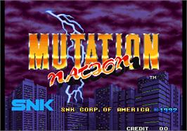 Title screen of Mutation Nation on the Arcade.