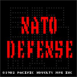 Title screen of NATO Defense on the Arcade.
