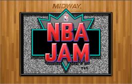 Title screen of NBA Jam on the Arcade.