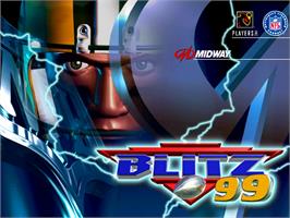Title screen of NFL Blitz '99 on the Arcade.