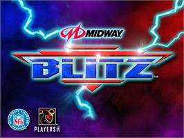 Title screen of NFL Blitz on the Arcade.