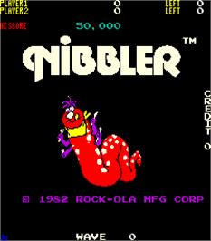 Title screen of Nibbler on the Arcade.