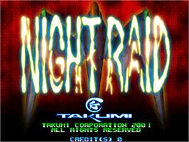 Title screen of Night Raid on the Arcade.