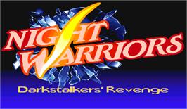 Title screen of Night Warriors: Darkstalkers' Revenge on the Arcade.
