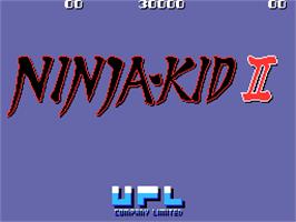Title screen of Ninja-Kid II / NinjaKun Ashura no Shou on the Arcade.