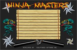 Title screen of Ninja Mission on the Arcade.