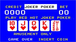 Title screen of Noraut Red Hot Joker Poker on the Arcade.
