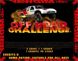 Title screen of Off Road Challenge on the Arcade.